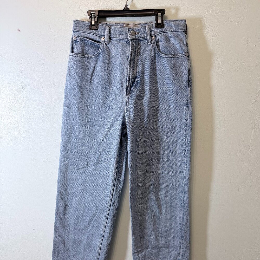 Everlane Women's Blue Denim The Way High Jean Straight Zip Fly Size 29 Long